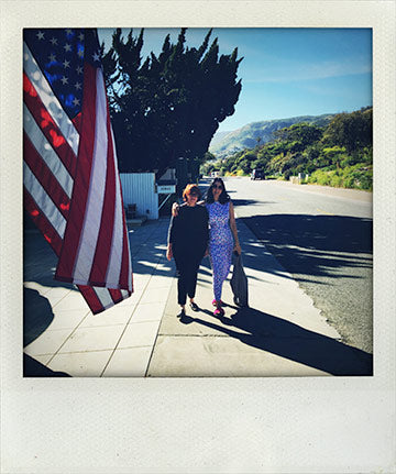 Susie and the brilliant Polly Borland wander the streets of Malibu